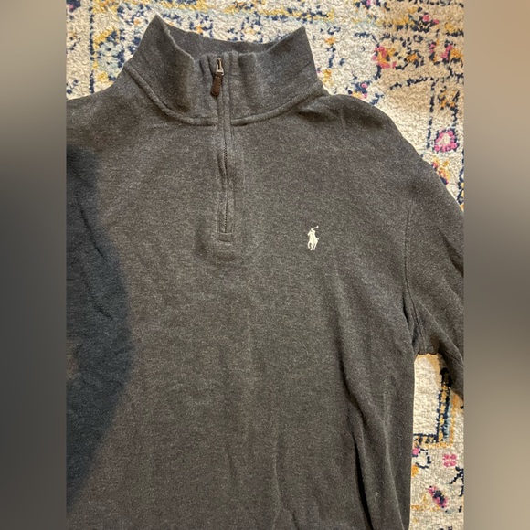 Ralph Lauren Estate-Rib Quarter-Zip Pullover Heather Grey - Picture 5 of 7